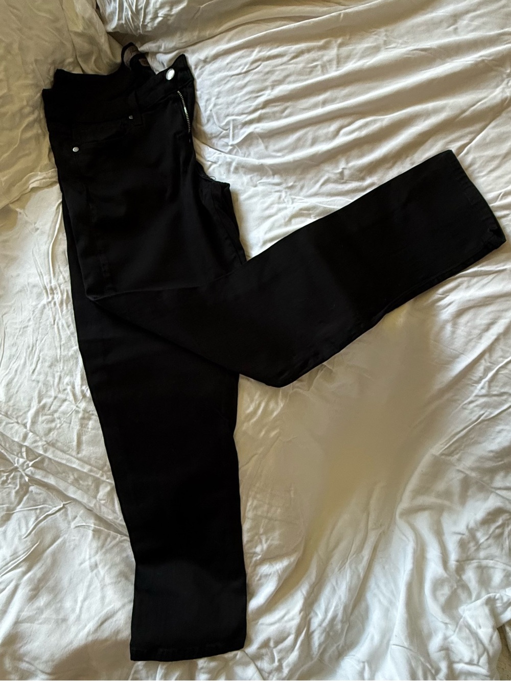 PAIGE Black Denim Jeans with Branded Waistband